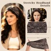 6 P Leopard Print Knotted Bow Headbands for Women, Wide