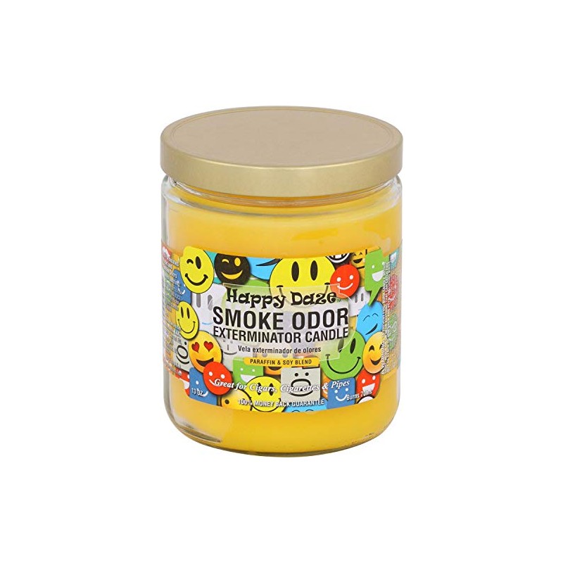 Smoke Odor Exterminator 13oz Jar Candles (Happy Daze, 2)