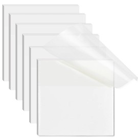 300 Sheets 3x3" Transparent Sticky Notes - Self - Adhesive, Waterproof for School/Office