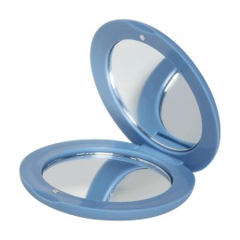 GOODY Compact Mirror - Blue, Double-Sided Easy-Grip Magnifying with...