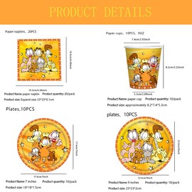 51PCS Cat Fat Birthday Party Set Theme Decoration,Cat Fat Party Tableware Set, Cat Fat Birthday Party Supplies for Birthday Party,Cat Fat Party Supplies for Kids - 10 Guests