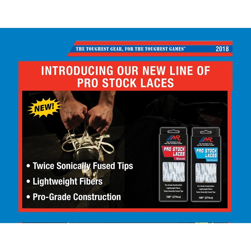 A&R Sports PSB108X Pro-Stock Laces Black 108", Waxed