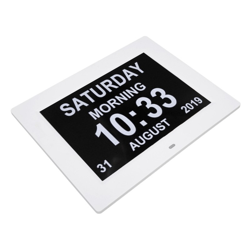 10 Inch Digital Calendar Clock 8 Languages Auto Dimming Electronic