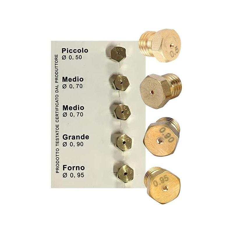 Set of 5 Universal Nozzles 6MB LPG Gas Cooker +