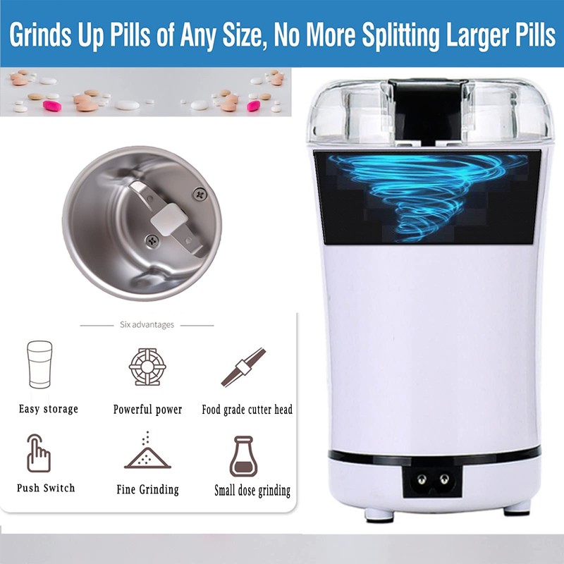 Electric Multifunctional Grinder.Electric Pill Crusher Grinder for Small or Large