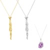 BEPSYOM Pack of 2 Necklace Cord Empty Stone Holder Adjustable