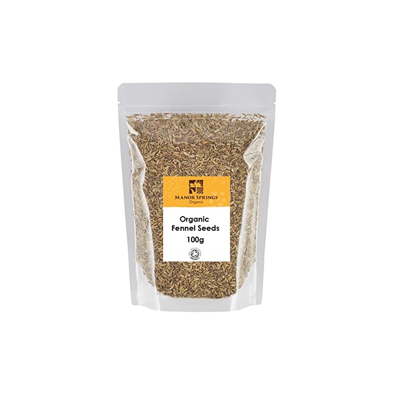 Organic Fennel Seeds 100g by Manor Springs Organic