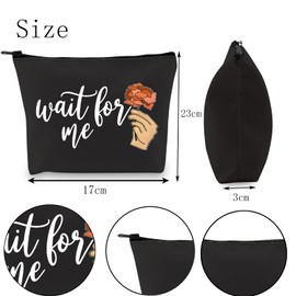 Broadway Musicals Gift Theatre Nerd Gift Broadway Accessories Bag Hadestown Inspired Gift Wait for Me Cosmetic Bag (Wait for me Black UK)