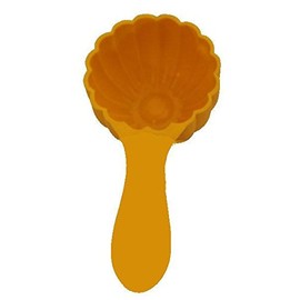 Plastic Modak Prasad Scoop, Dome Flower Shape Mould with Handle - 4 Sizes (NO4 - W:7.5cm x H:4cm)