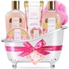 Cesta de Regalo Spa Luxetique Rose Fragrance Premium 8pc Gift