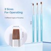 AIRSEE Nail Art Clean Up Brushes, 3 PCS Flat/Oval/Fine Angled