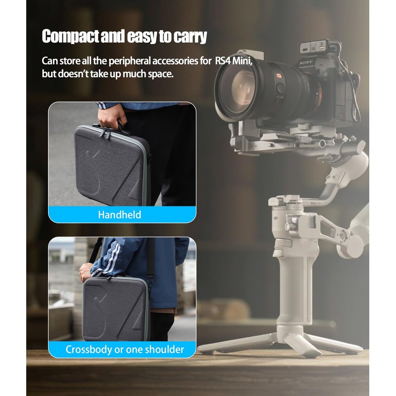 LINGHUANG for DJI RS 4 Mini Case,Gimbal Carrying Case,Portable Shoulder