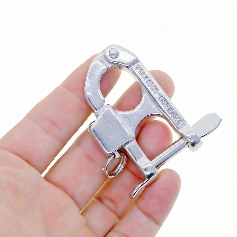 Double gate 316 Stainless Steel Screw Lock Pull Locking Shackle