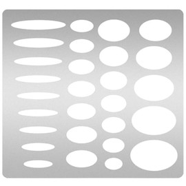 UNICRAFTALE Metal Stencil Oval Cutting Stencil Drawing Stencil Metal Template Stainless Steel Diary Stencils Ellipse Template Geometric Painting Stencil DIY Scrapbooking Photo Engraving Jewellery