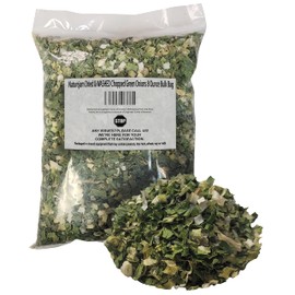 Naturejam Dried & WASHED Chopped Green Onions 8 Ounce Bulk Bag-Just 1 Ingredient, 100% Dehdrated Scallions
