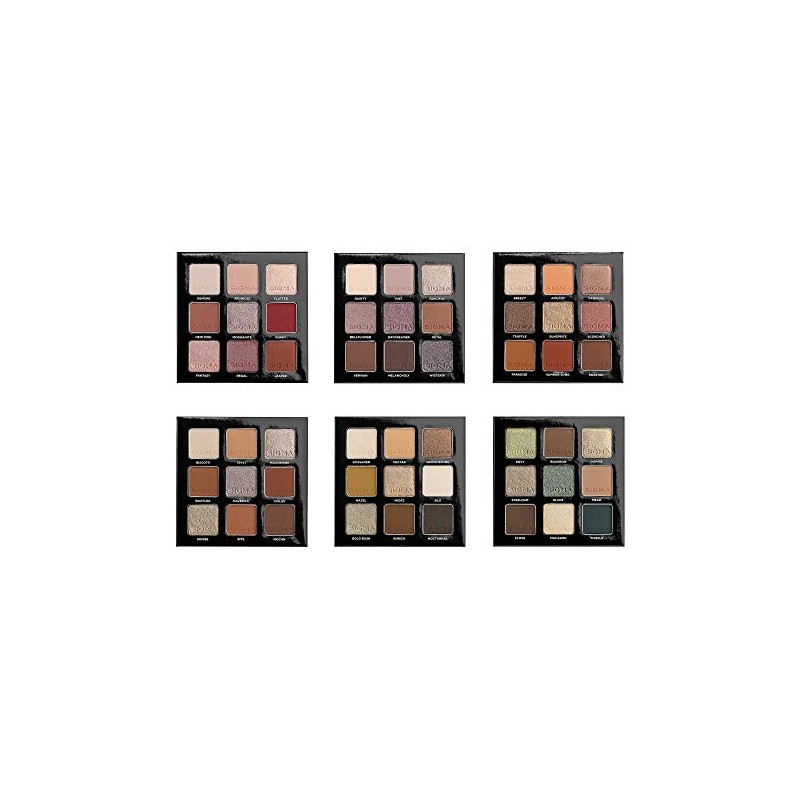 Sigma Beauty On-The-Go Eyeshadow Palette Set Includes 6 Eyeshadow Palettes