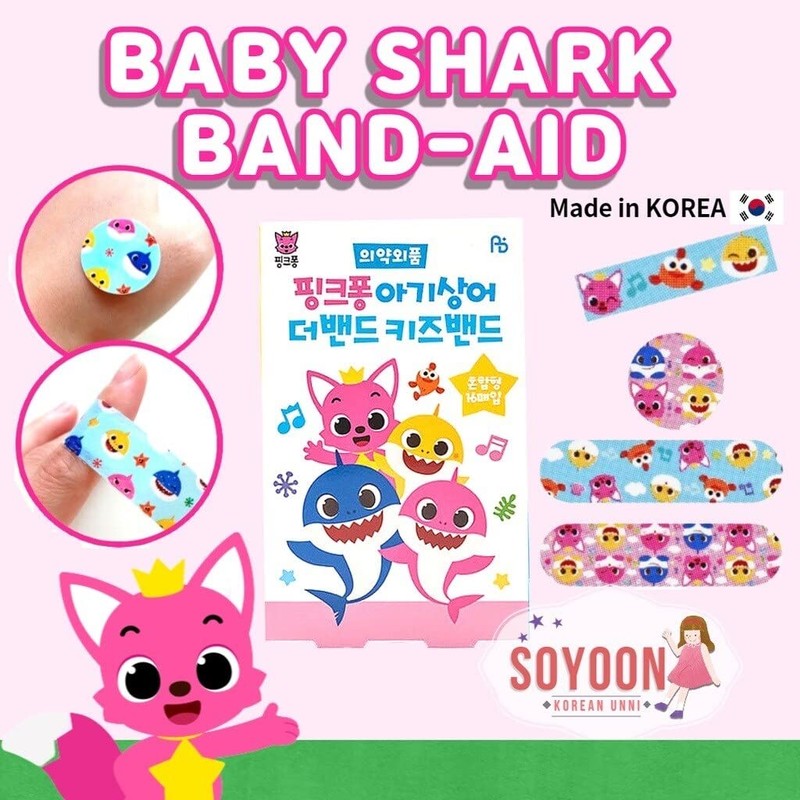 DEAD SKIN Shark Family First Band Aids 32pcs Character Pattern