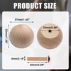 Zorfeter 20 Pcs Unfinished Wood Ball Knobs, 1-1/2 Inch Dia.