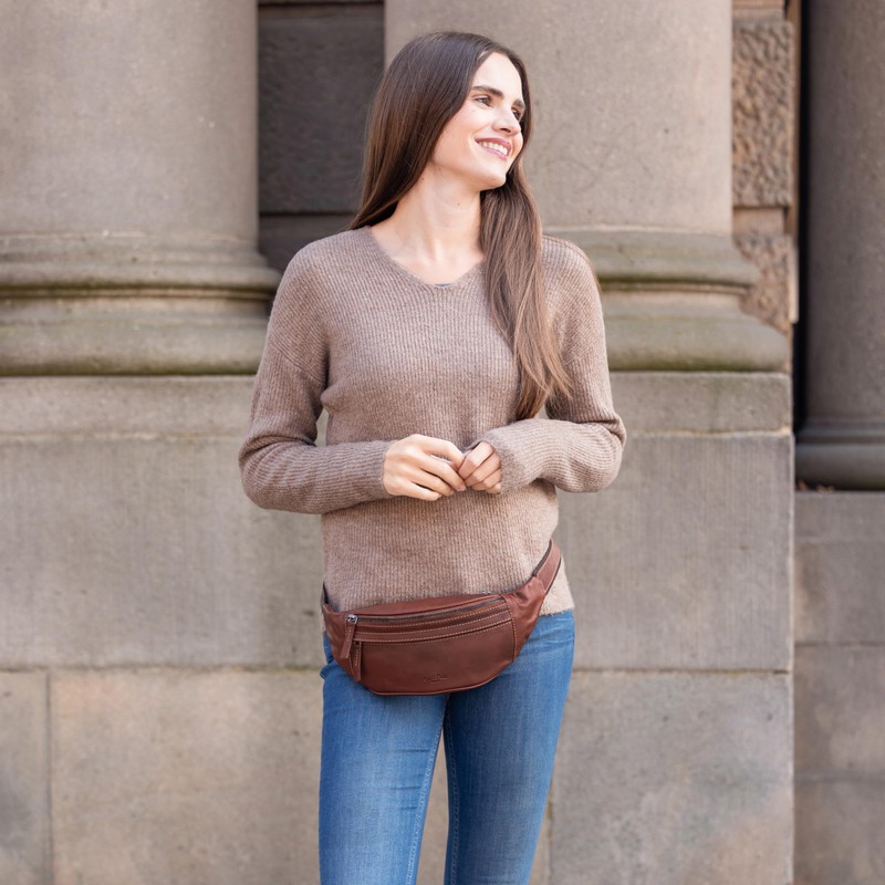 Gusti Spencer Women's and Men's Leather Waist Bag Bum Bag