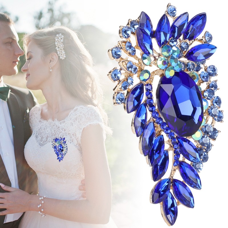 2Pcs Corsage Brooch Fashion Retro Exquisite Alloy Pins Applique Clothing