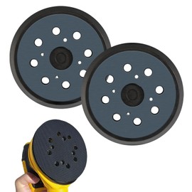 MIYUANGKJ 2 Pcs 5" 8 Hole Replacement Sander Pad Hook and Loop Orbital Sander Replacement Pad Backing Pad 125mm Round Hook and Loop Backing Pad for Buffing Random Orbital Sander Pads