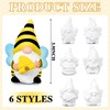Poen 6 Sets Ready to Paint Your Own Gnome Statues
