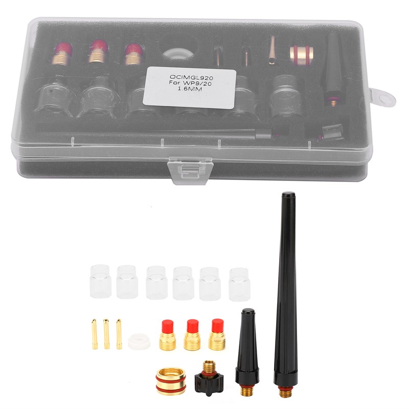 Welding Torch Accessories Kit Glass Cup Nozzle Tungsten Clamp Kit