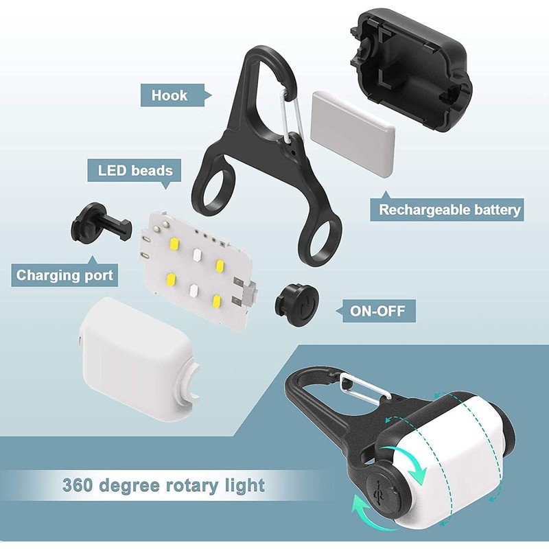 Dog Lights for Night Walking, Clip on Dog Collar Light