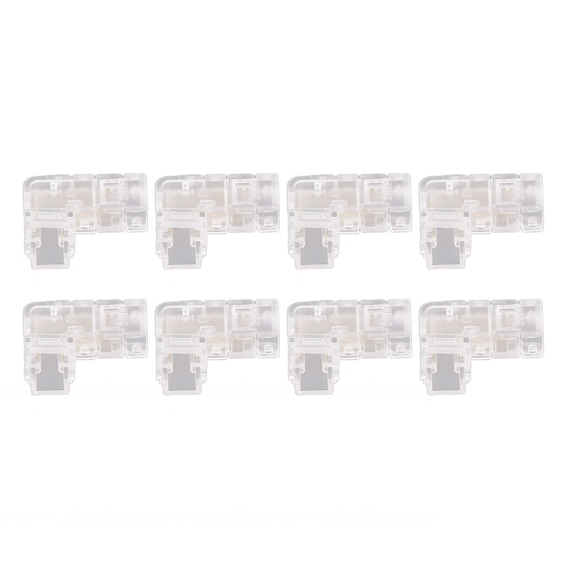 8Pcs 2 Pin 5mm COB LED Strip Light Connectors L