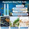 Aquarium Glue Fish Safety, Clear Reef Glue Gel for Plants,