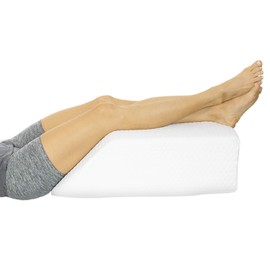 Leg Elevation Pillow for Sleeping, Swelling, Post Surgery - Memory Foam Bed Wedge Pillow- Support Cushion for Pregnancy, Leg, Foot Rest