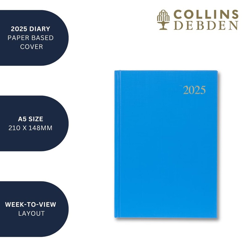 Collins Essential 2025 Business Diary - A5 Day to a