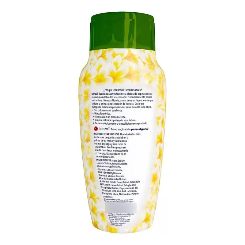 Jabón Íntimo Benzal Wash Flor De Jazmín 3 Pack