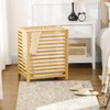 HOMCOM Bamboo Laundry Hamper with Lid, Laundry Basket with Removable