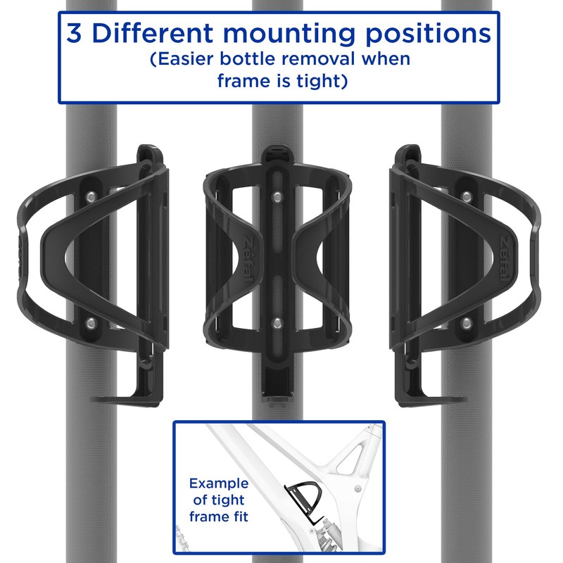 Zefal Pulse Universal Water Bottle Bike Cage (Multi-Position, Black)