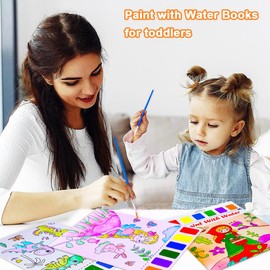 BAOXUE Water Coloring Books for Kids Ages 4-8,Paint with Water Colors Book for Toddlers,Watercolor Painting Paper Gift for Boys Girls 2-4 Years