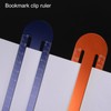 sourcing map Straight Ruler 13cm Metric Bookmark Clip Ruler Metal