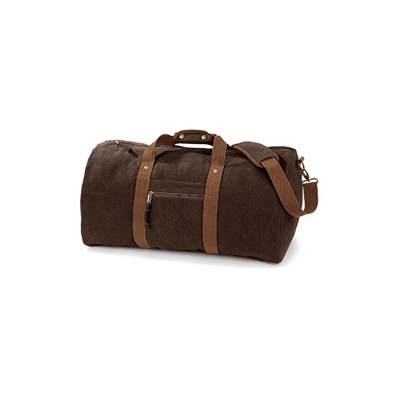 Quadra desert canvas holdall in Vintage Brown