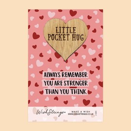 WishStrings ‘Stronger Than You Think’ Pocket Hug | Encouragement Keepsake Gift | Thoughtful Token of Support | Tough Times Gift | Thinking of You | Pick Me Up Gift | Friendship Support
