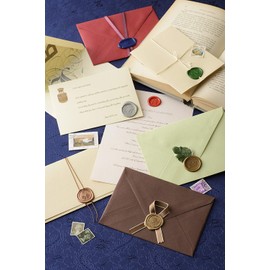 Herbin Brass Seal for Wax - Script Old Style Alphabet w/Wood Handle - Initial Letter"K"