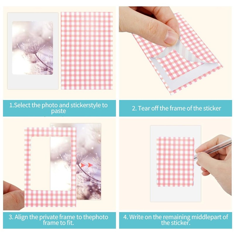 KEQAR 20 Pcs Bunte Film Aufkleber Set für Instax Mini
