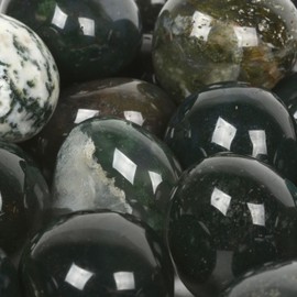 100 Grams Moss Agate Tumbled Polished Natural Crystal Healing Pocket Stones Rock Collection