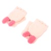 USB Heated Knitted Flap Gloves Half Finger 5V Winter Heating