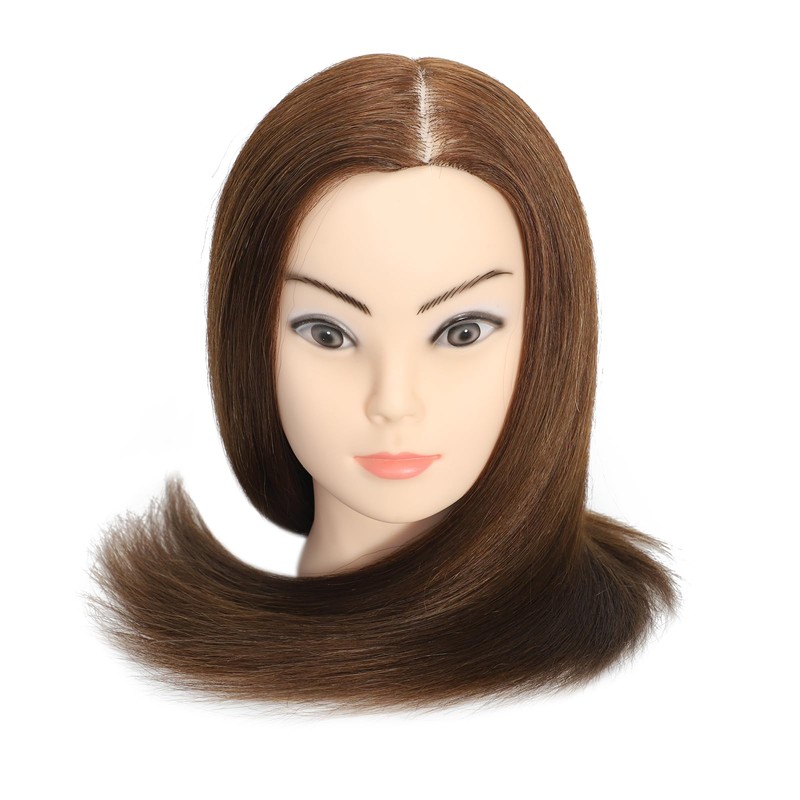 VEELTRAS Training Head Human Hair Mannequin Head Styling Head Professional