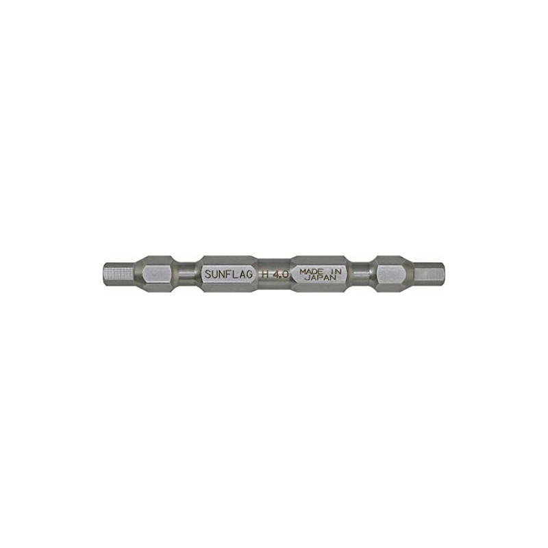Sunflag DSW-4065 Hex Bit, Double-Ended Type, HEX4.0 x Length 2.6
