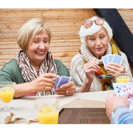 WE Games Classic Cribbage Set Solid Stained Oak Wood 3 Track Board, Metal Pegs, Family Games, Living Room Decor, Travel Games, Outdoor Games, Birthday Gifts, 2 Player Games, Card Games