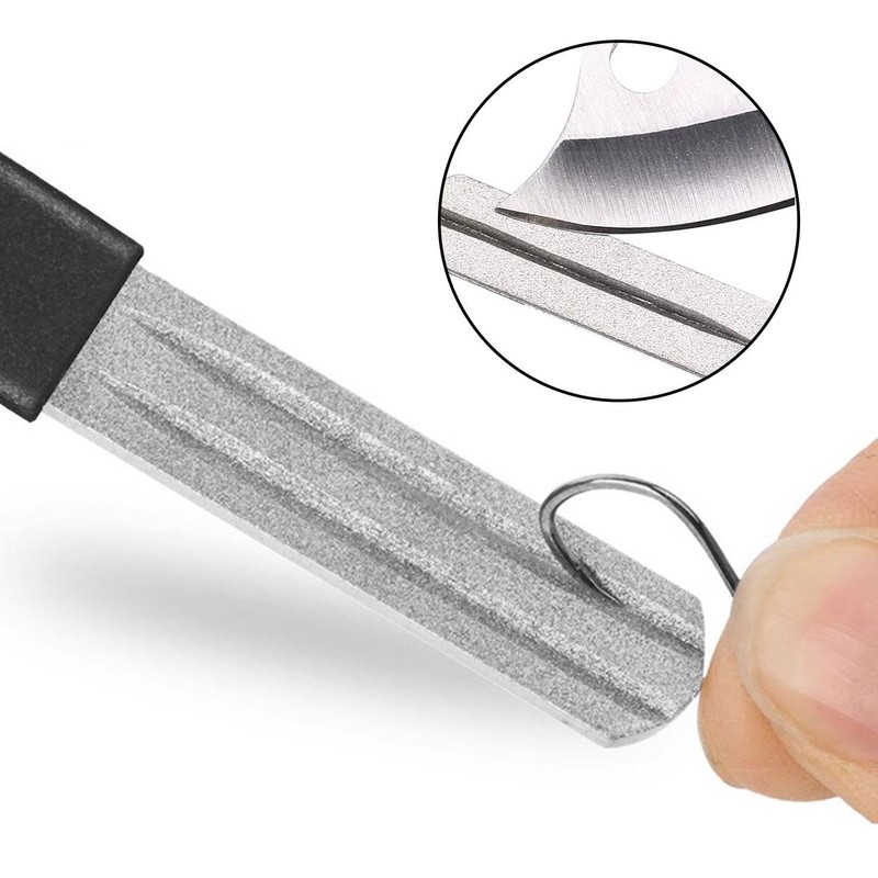 CVDYWDJIE 2 Pieces Mini Sharpening Stones, 2 Pieces Carabiner, Fishing