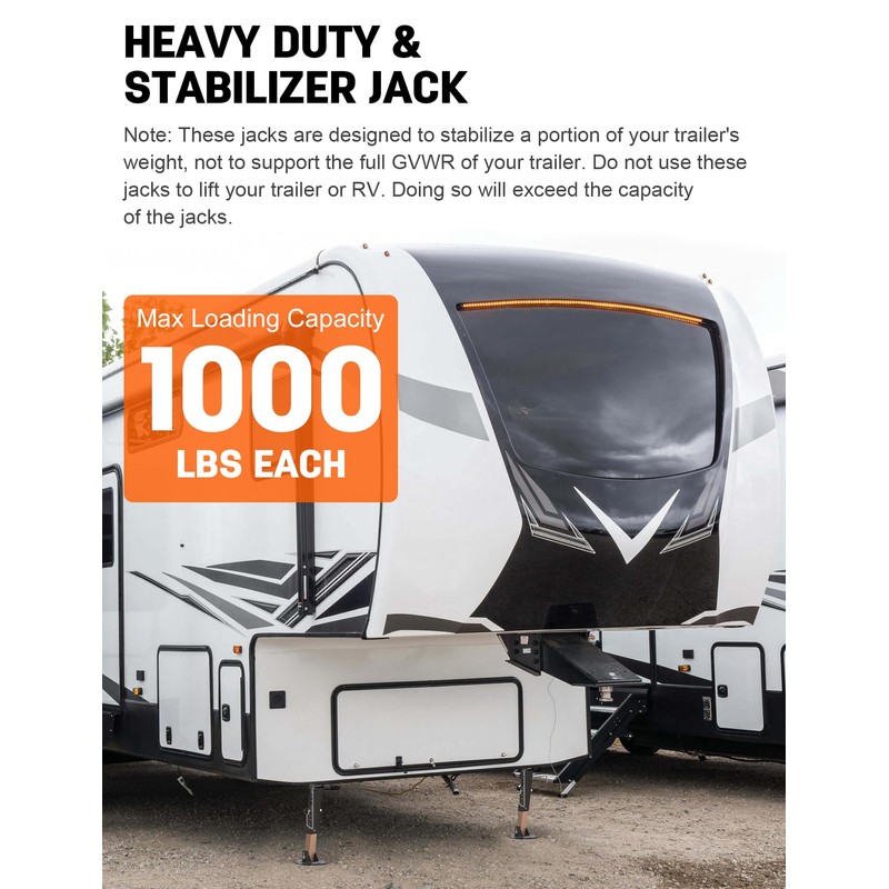 Sulythw Trailer Stabilizer Jacks Telescoping RV Camper Accessories 2PCS Adjustable