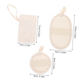 Healeved 3pcs Loofah Exfoliating Pads Loofah Pads Face Scrubbers Exfoliating Face Scrub Pads Exfoliating Loofah Pad Loofah Natural Facial Scrubber Exfoliator
