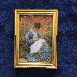 1:12 Scale Dollhouse Miniature Wall Decor Framed World Painting Replica #31